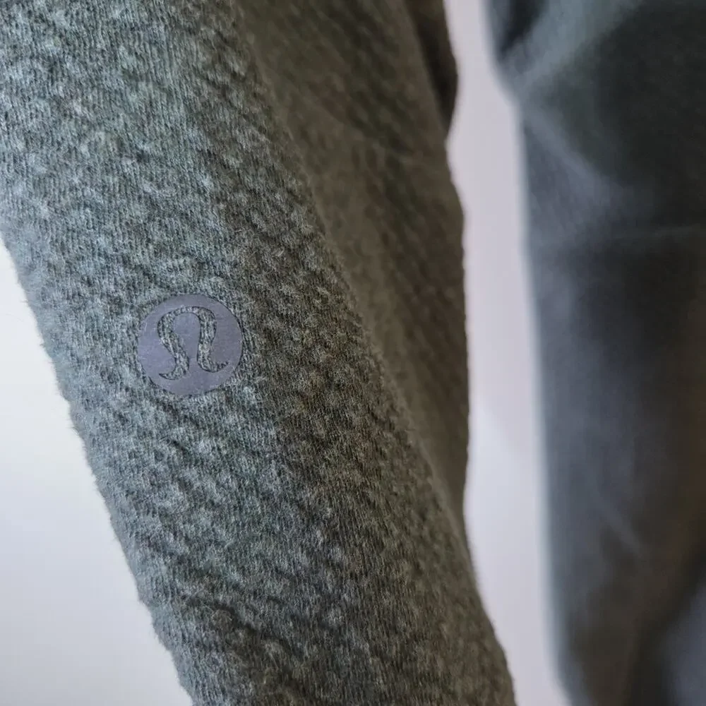 Lululemon At Ease Joggers Heathered Olive Green Textured Men's Size XL